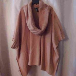 Tan poncho sweater